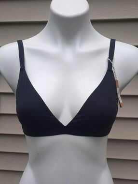 SKIMS Fits Everybody Triangle Bralette Bra Womens Large Onyx Black Adjustable